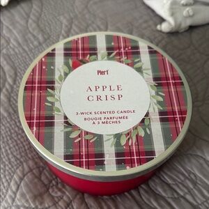 Pier 1 Red Festive Candle Holder Accent